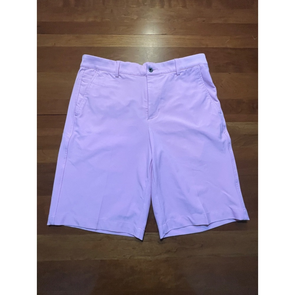 Dunning Golf Shorts Mens 32" Pink Performance Stretch Flat Front